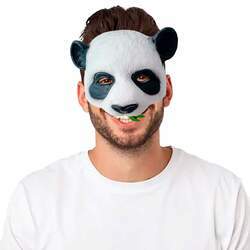 Máscara de Panda Látex Luxo Com Elástico Festa Halloween Cosplay