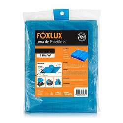 Lona de Polietileno Foxlux 4x4m Azul