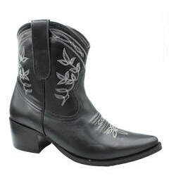 Bota Country Feminina Bico Fino Mustang Preto Vimar Boots