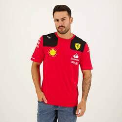 Camiseta Puma Scuderia Ferrari Team Vermelha e Preta