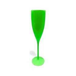 Taça De Champagne Verde Neon Acrílico Decoração