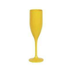 Taça De Champagne Amarelo Acrílico Decoração