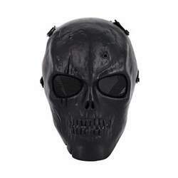 Mascara Full face caveira Black Skull - Airsoft - Paintball