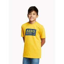 Camiseta Aeropostale Teen AERO Grey Box Amarela