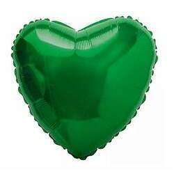 Balão Metalizado Coração 18 Polegadas Liso Verde