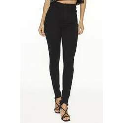 Calça Jeans Feminina Skinny Hot Pants Black and White - DZ20289 P