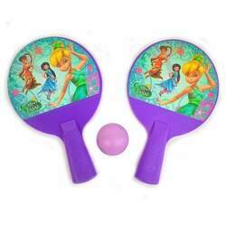 Raquete Ping Pong com 1 Bolinha Fadas Mini Infantil