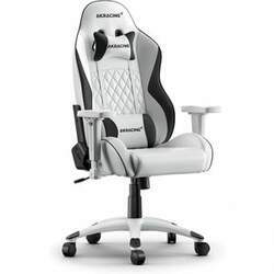 Cadeira Gamer Ergonômica, Reclinável e Assento Ajustável em Couro Sintético, AKRacing, Branco