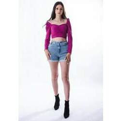 Shorts Geração Moderna Feminino Jeans Com Cinto Reggla