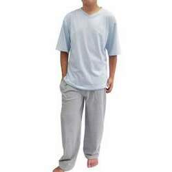Pijama Masculino de Algodão, Manga Curta com Calça Decote em V Foxx 262231