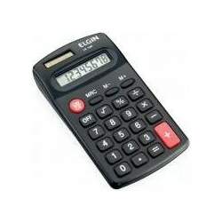 Calculadora de bolso Elgin preta 8 dígitos