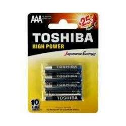 Pilha Alcalina Palito AAA Toshiba com 4 unidades