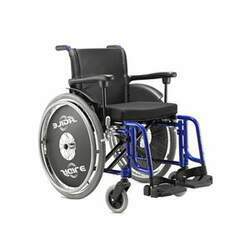 Cadeira de Rodas em Alumínio - Ortopedia Jaguaribe - Ágile - Azul