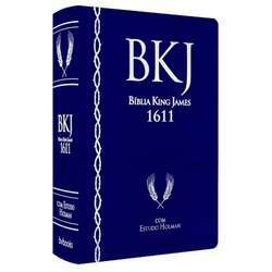 Bíblia de Estudo King James 1611 Luxo - Estudo Holman - Azul