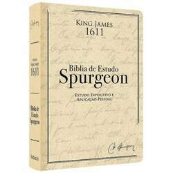 Bíblia de Estudo Spurgeon King James 1611 Luxo Bege
