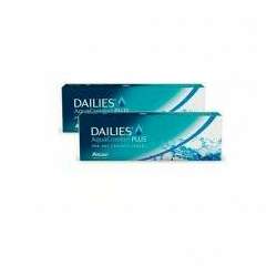 Lentes de contato Dailies Aquacomfort Plus com 30 lentes - 2 caixas 1 Biotrue 420ml