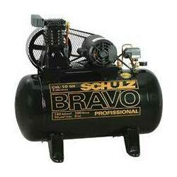 Compressor de Ar Schulz Bravo Csl 10 Pés 100 Litros 2 Cv Monofásico 110/220v