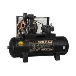 Compressor de Ar Schulz Bravo Csl 40 Pés 250 Litros 10 Cv Trifásico 220/380v