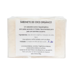 Sabonete Natural - Coco Orgânico - Floë Natural