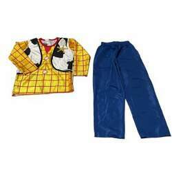 Fantasia Woody Toy Story camisa e calça azul 4 anos