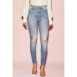 Calça Jeans Feminina Skinny Hot Pants Cigarrete com Rasgos - DZ20429