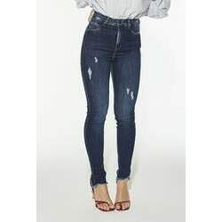Calça Jeans Feminina Skinny Hot Pants Cigarrete com Puídos - DZ20396
