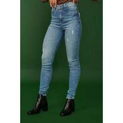 Calça Jeans Feminina Skinny Hot pants com Puídos - DZ20350