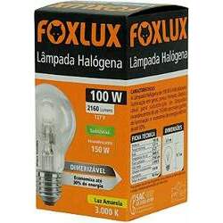 Lâmpada Halógena Clássica 100W 127V Foxlux