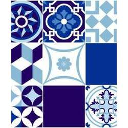 Kit Adesivo Azulejo Arabe Azul