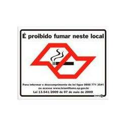 Placa de Sinalização Plástico 20x30cm É Proibido Fumar Neste Local PS611Encartale