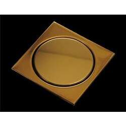 Ralo Inox Elegance Ouro Polido 17,5cm x 17,5cm p/ Cx De 150mm