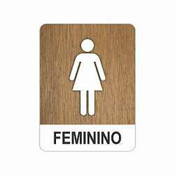 Placa de Sinalização Banheiro Feminino em PS
