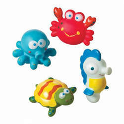 Kit Brinquedos Animais do Mar no Banho - Girotondo