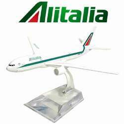 Avião Comercial Alitalia Boeing 777 Metal Miniatura