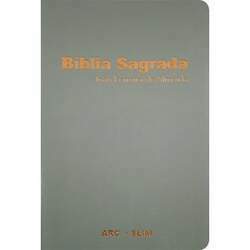 Bíblia Sagrada Slim ARC Capa Luxo Cinza