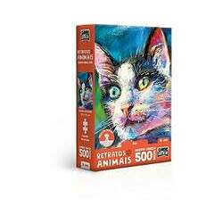 Retratos Animais Gato Quebra-cabeça - 500 peças nano
