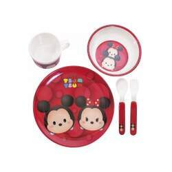 Jg De Refeição Infantil De Melamina Mickey & Minnie Vermelho Tsum Tsum - Disney