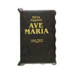 Bíblia Sagrada Ave Maria - Letra Maior - Marrom Ziper