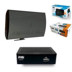 Kit conversor digital para tv antena digital Interna Amplificada - PRO