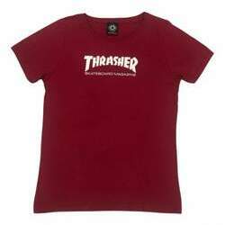 Camiseta Thrasher Feminina Skate Mag Bordô - 1133020001