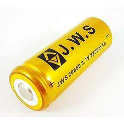 Bateria 26650 Para Lanterna Tática de LED 3 7V GOLD Police Não Vicia