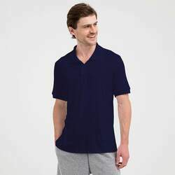 Camiseta Polo em Tecido Modal Marinho 888 3714