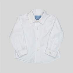 Camisa Nino Tricoline Branca - Manga Longa