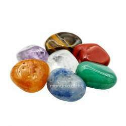 Kit de 7 Pedras Chakras 100% Naturais Cristais Pedra e Cristal Natural - PP