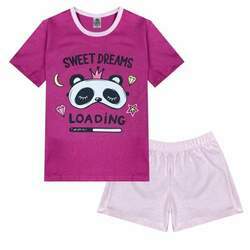 Pijama Infantil Menina - Panda - Cor Pink