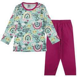 Pijama Infantil Menina - Estampa Arco íris - Cor Pink rotativo