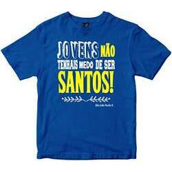 Camiseta Jovens Santos azul Rainha do Brasil