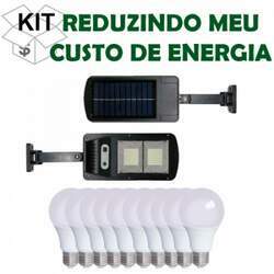 Kit Economizador de Energia - Lâmpadas Led e Poste Solar - Ecosoli