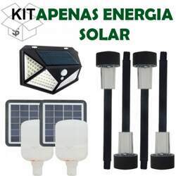 Kit Economizador de Energia Área Externa - Lâmpadas Solar e Refletor Solar - Ecosoli