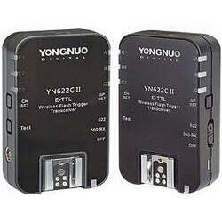 Rádio Flash Yongnuo YN-622C E-TTL para Canon com 2 Transmissores
